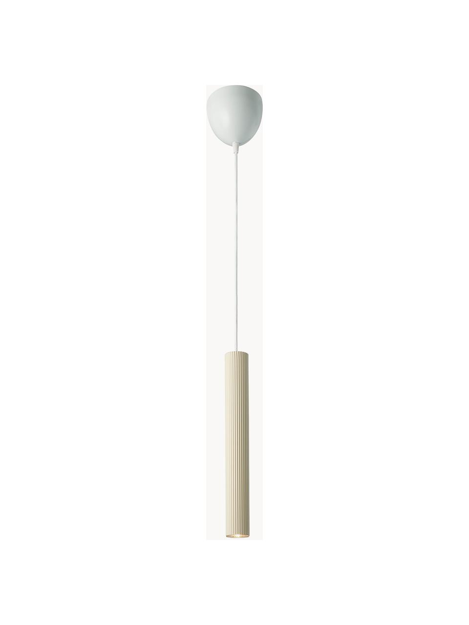 Lampada a sospensione piccola Vico, Lampada: plastica, Beige chiaro, bianco, Ø 5 x Alt. 40 cm