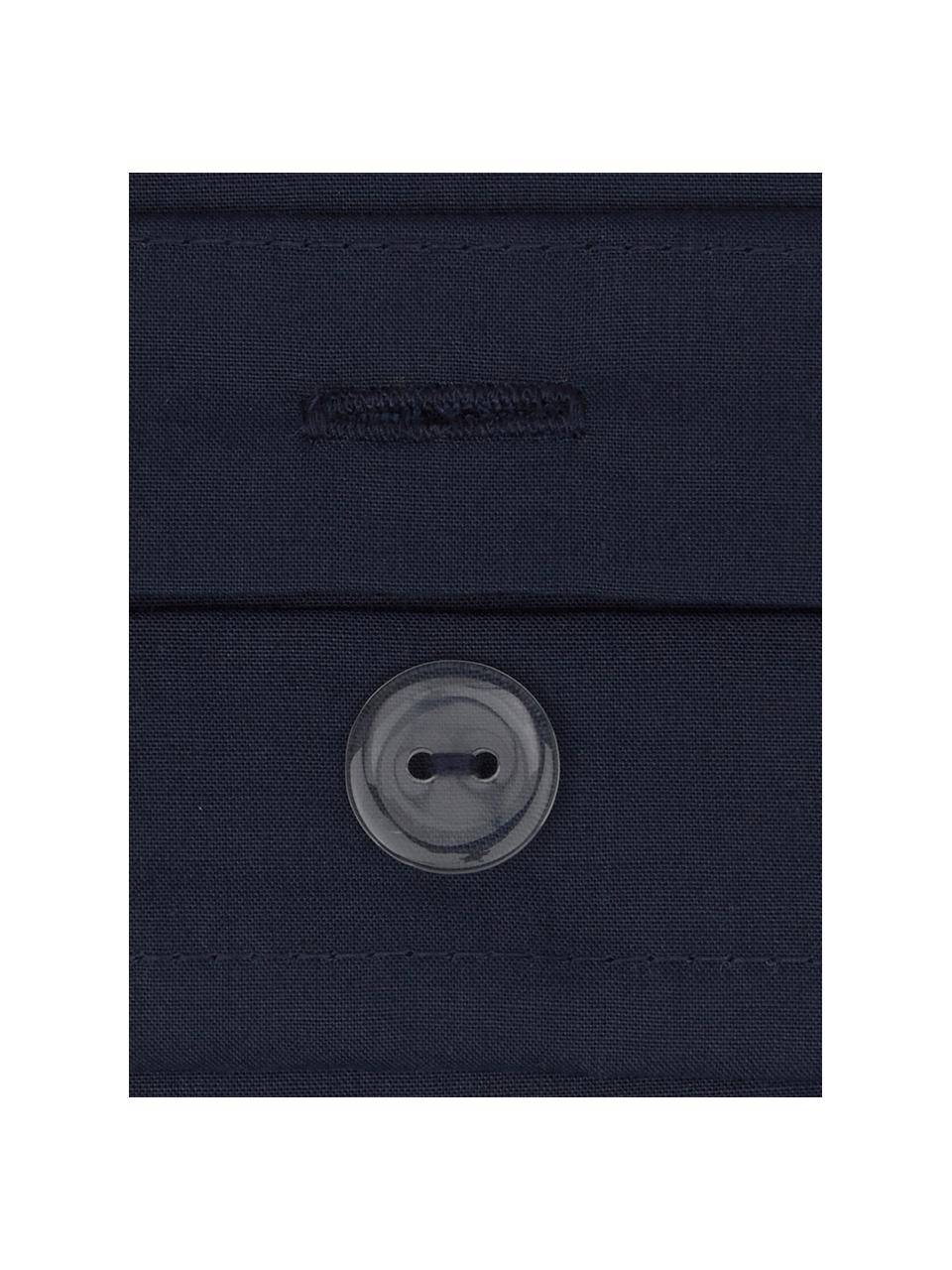Parure copripiumino in percalle Elsie, Tessuto: percalle Densità del filo, Blu scuro, Larg. 255 x Lung. 200 cm, 3 pz