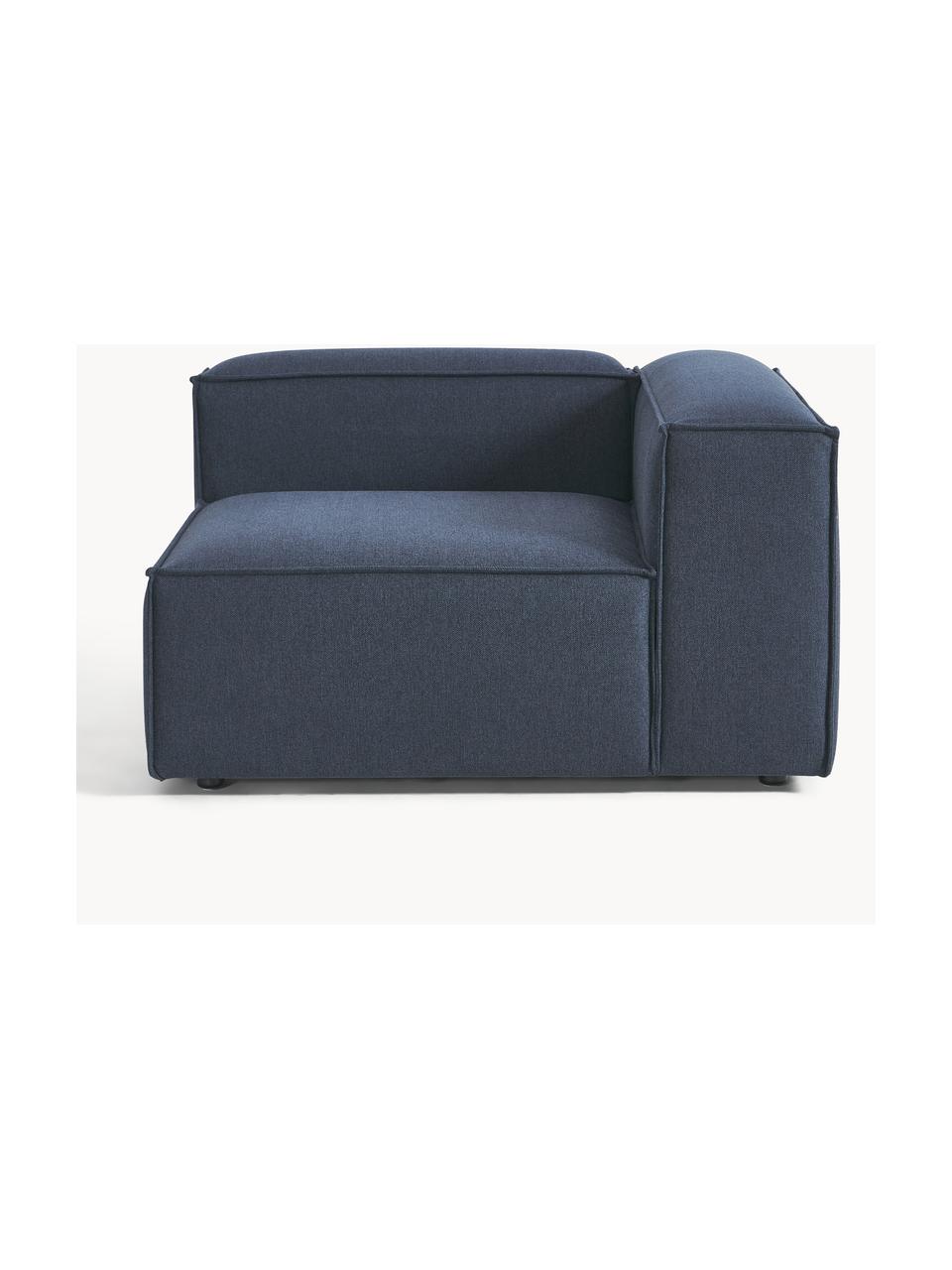 Módulo de esquina sofá Lennon, Tapizado: 100% poliéster Alta resis, Estructura: madera contrachapada de p, Patas: plástico Este producto es, Tejido azul oscuro, An 119 x F 119 cm, chaise longue izquierda