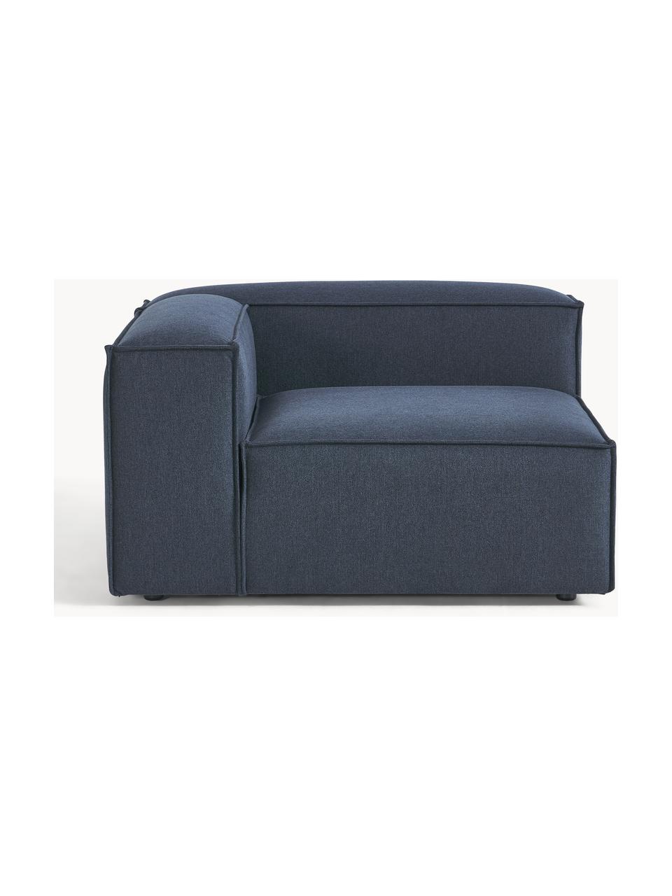 Módulo de esquina sofá Lennon, Tapizado: 100% poliéster Alta resis, Estructura: madera contrachapada de p, Patas: plástico Este producto es, Tejido azul oscuro, An 119 x F 119 cm, chaise longue izquierda
