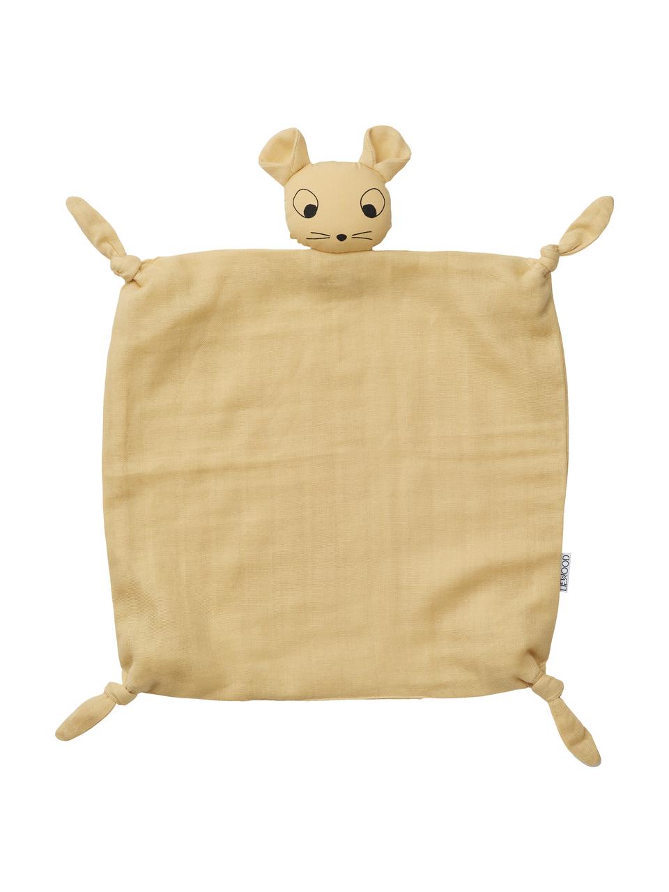 Doudou en coton bio Lotte, Jaune