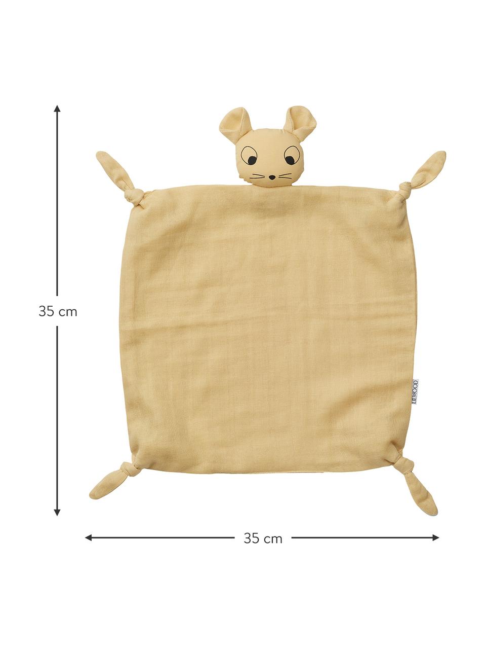 Doudou en coton bio Lotte, Jaune