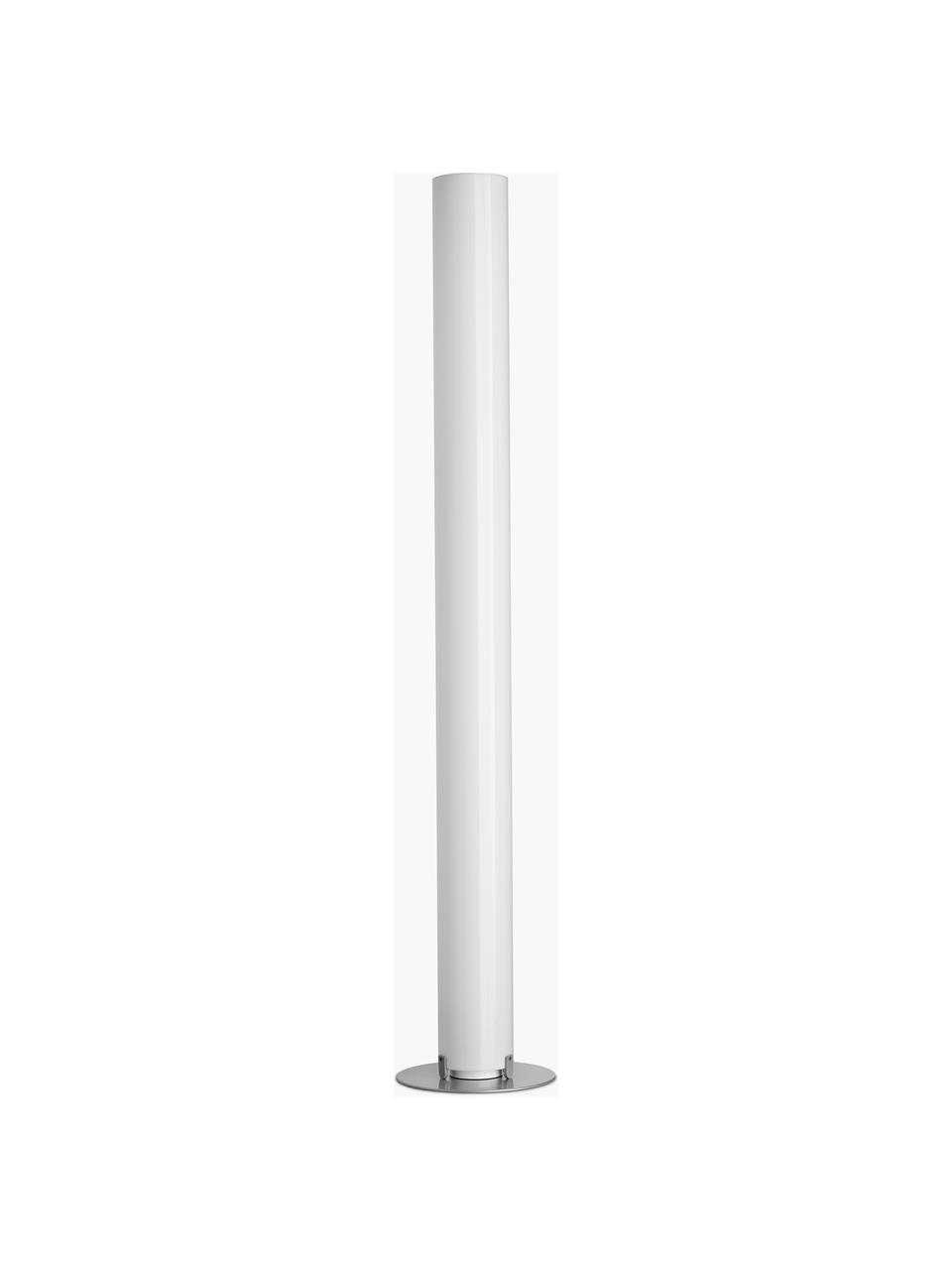 Lampada da terra grande Stylos, Paralume: plastica, Struttura: metallo rivestito, Bianco, argentato, Alt. 200 cm