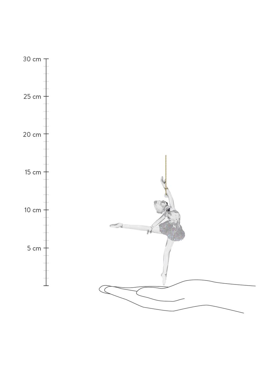 Adorno navideño de vidrio Ballerina, Acrílico, Transparente, An 10 x Al 15 cm