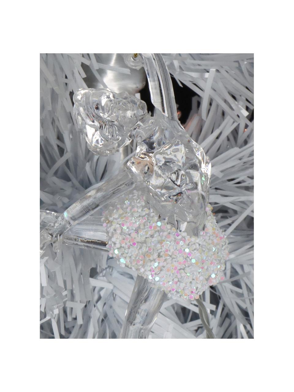 Décoration de sapin de Noël en verre Ballerina, Verre acrylique, Transparent, larg. 10 x haut. 15 cm