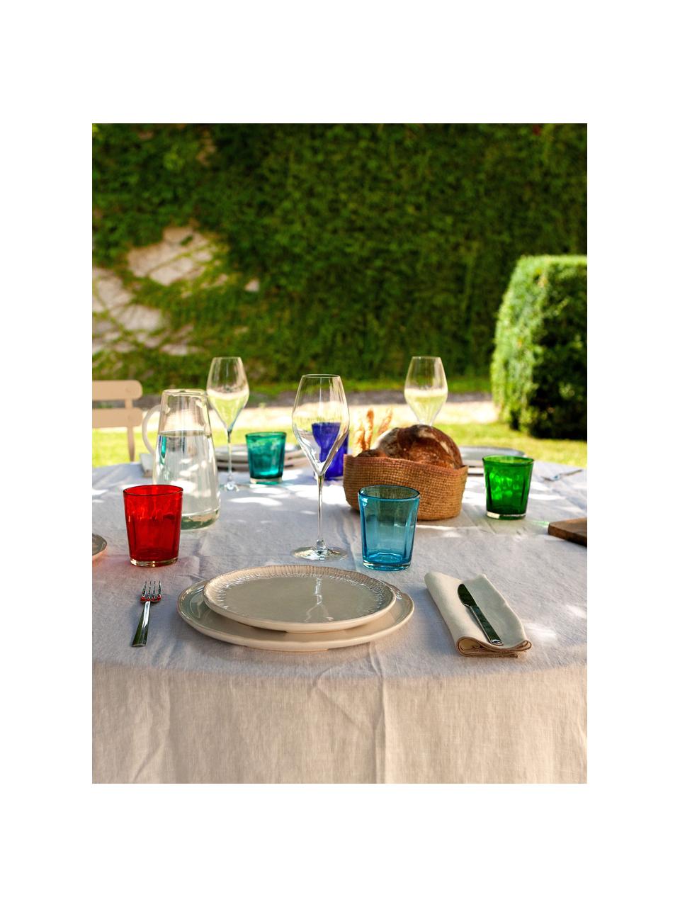 Verres à eau artisanaux Confezione, 6 élém., Verre, Multicolore, Ø 9 x haut. 10 cm, 320 ml