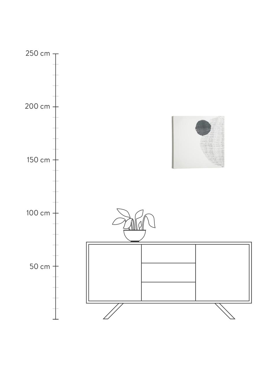 Leinwanddruck Prisma, Bild: Leinwand, Weiß, Schwarz, B 50 x H 50 cm
