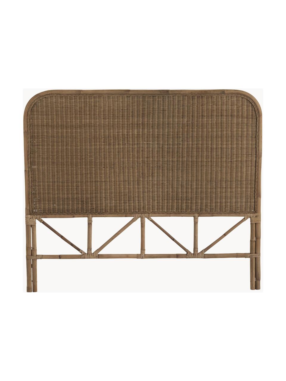 Zagłówek do łóżka z rattanu Helen, Rattan, Brązowy, S 160 x W 137 cm