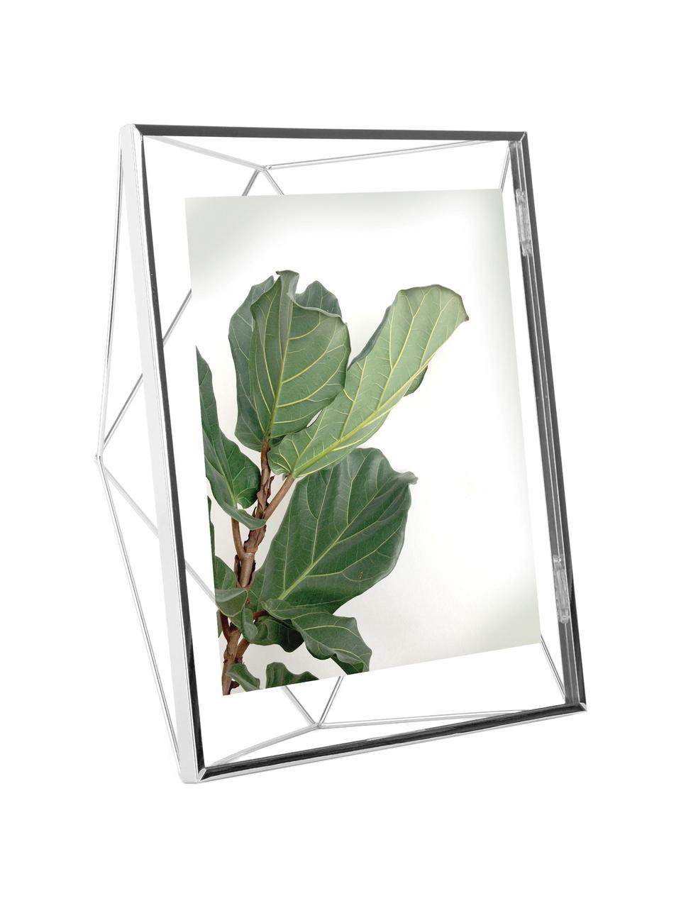 Fotolijst Prisma in 3D-design, Frame: staal, Zilverkleurig, 20 x 25 cm