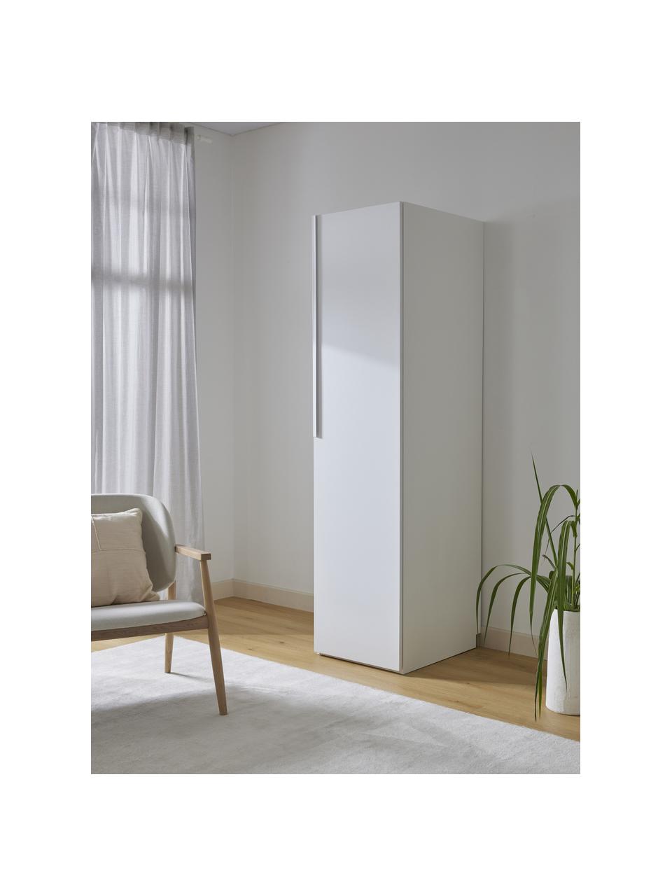 Modulaire draaideurkast Leon, 50 cm breed, diverse varianten, Frame: spaanplaat, FSC-gecertifi, Wit, Basis interieur, B 50 x H 200 cm