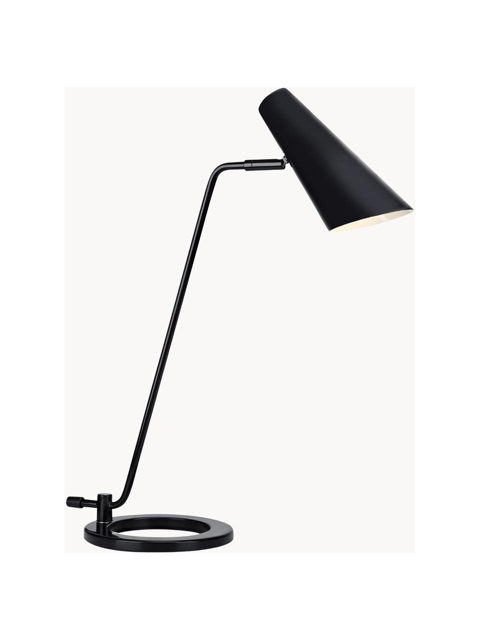 Lámpara de escritorio Cal, Pantalla: metal pintado, Negro, An 40 x Al 50 cm