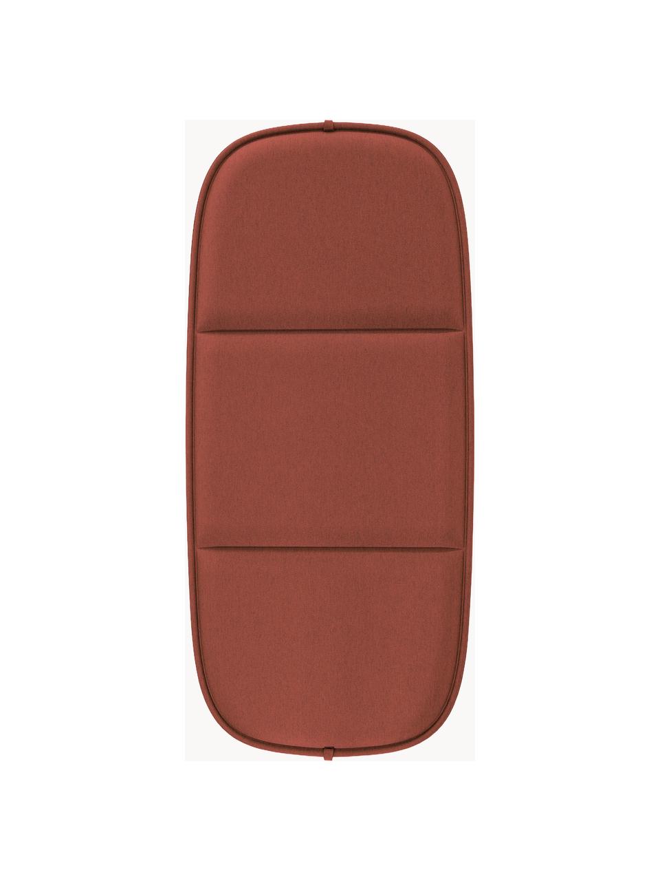 Cuscino sedia lungo Hiray, Rivestimento: 50% poliacrilico, 45% pol, Rosso ruggine, Larg. 44 x Lung. 96 cm