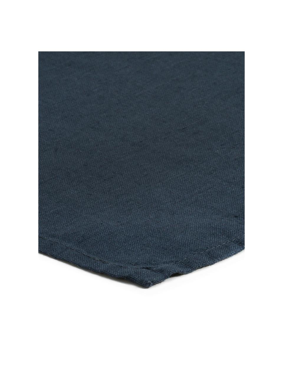 Serviettes de table pur lin Sunshine, 4 pièces, Bleu acier