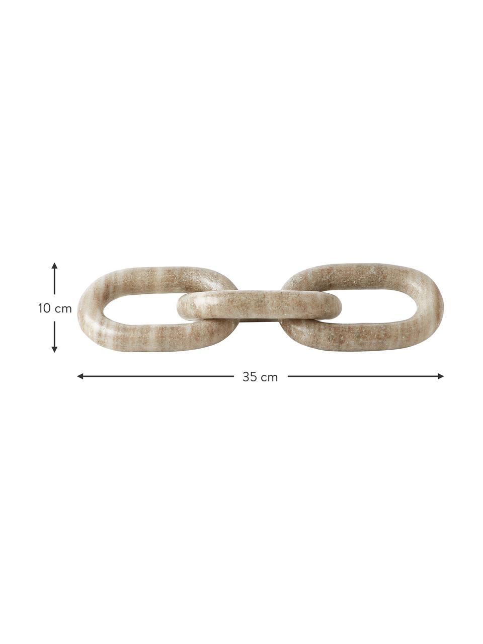 Dekoracja z marmuru Milena, Marmur, Beżowy, marmurowy, S 35 x W 10 cm