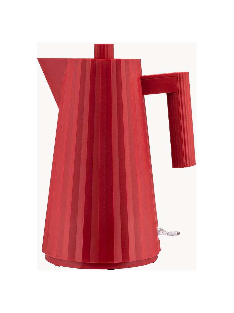 Bouilloire à surface striée Plissé, 1,7 L, Résine thermoplastique, Rouge, larg. 21 x haut. 29 cm