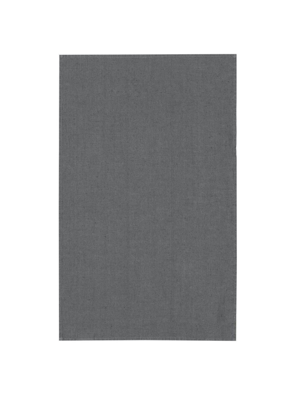 Paño de cocina de lino Ruta, Gris oscuro, An 45 x L 70 cm