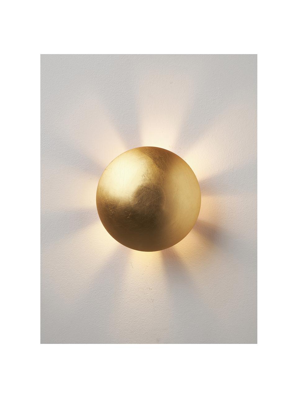 Nástenné svietidlo s patinou Sunset, Odtiene zlatej, Ø 17 x H 8 cm