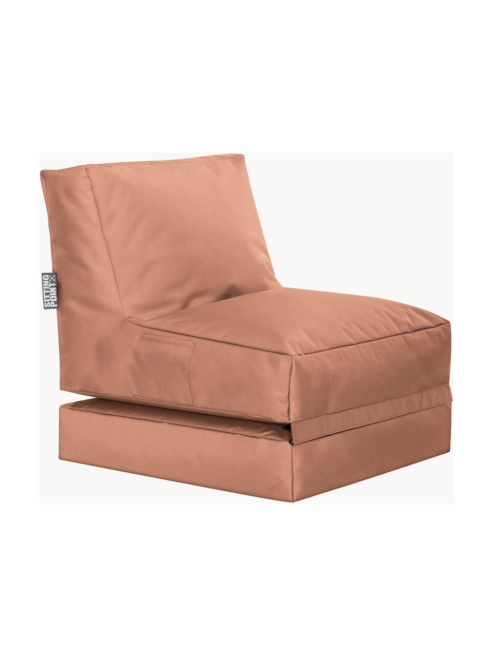 Garten-Loungesessel Pop Up mit Liegefunktion, Bezug: 100% Polyester Innenseite, Webstoff Apricot, B 70 x T 90 cm