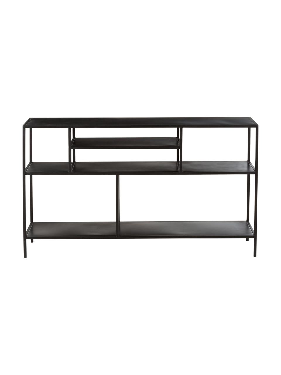 Libreria in metallo nero Display, Metallo verniciato a polvere, Nero, Larg. 130 x Prof. 74 cm