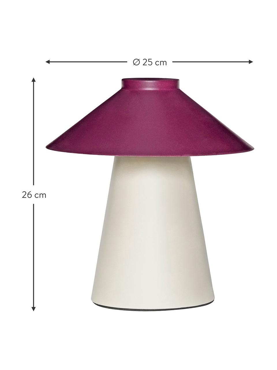 Stolní lampa Chipper, Růžová, béžová, Ø 25 cm, V 26 cm