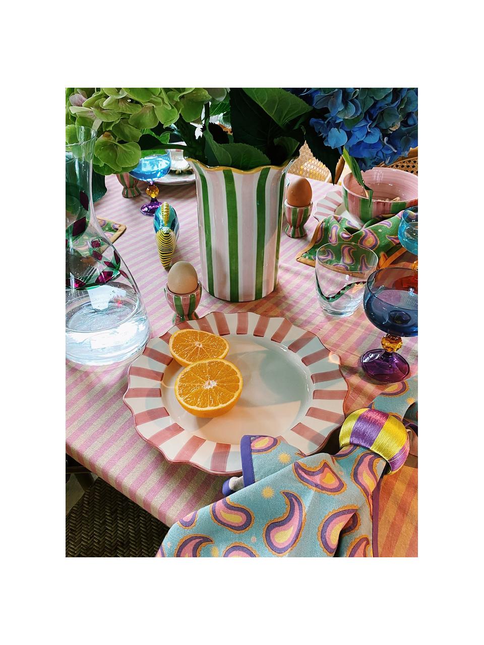 Súprava krúžkov na obrúsky Violette, 4 ks, Viskóza, plast, Fialová, levanduľová, svetložltá, oranžová, Ø 5 cm