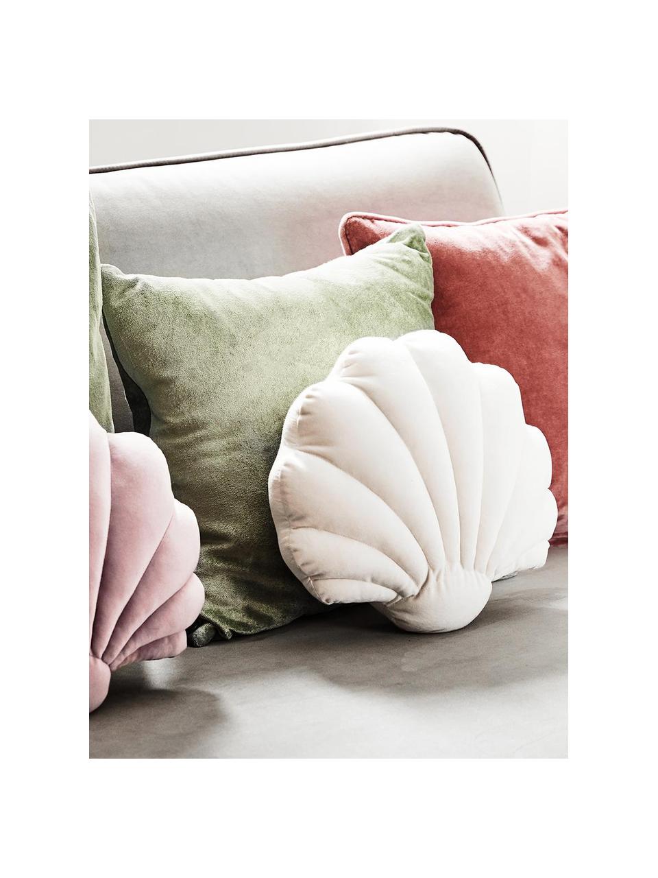 Coussin coquillage en velours Shell