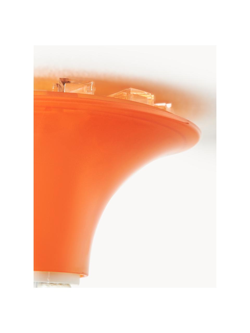 Kleine Deckenleuchte Teti, Polycarbonat, Orange, Ø 14 x H 7 cm