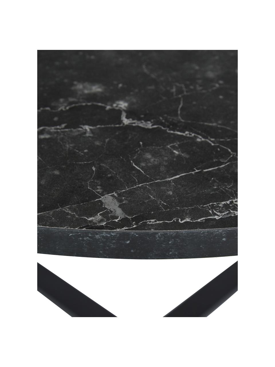 Table ronde aspect marbre Amble, Ø 110 cm, Noir, aspect marbre, Ø 110 x haut. 75 cm