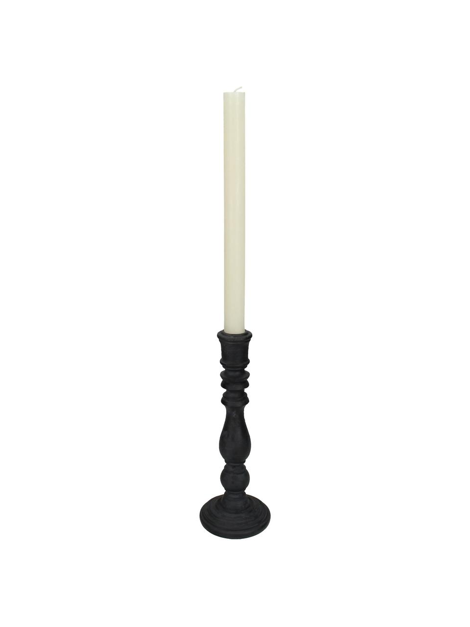 Candelabro Diana, Poliresina, Negro, Ø 9 x Al 24 cm