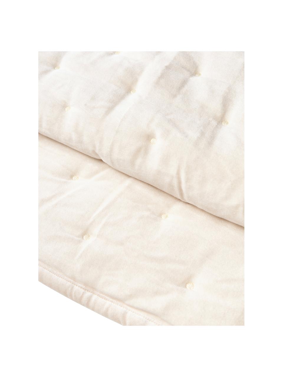 Gesteppte Tagesdecke Cheryl aus Samt, Vorderseite: Baumwollsamt, Rückseite: Baumwolle, Beige, B 240 x L 250 cm (für Betten bis 200 x 200 cm)