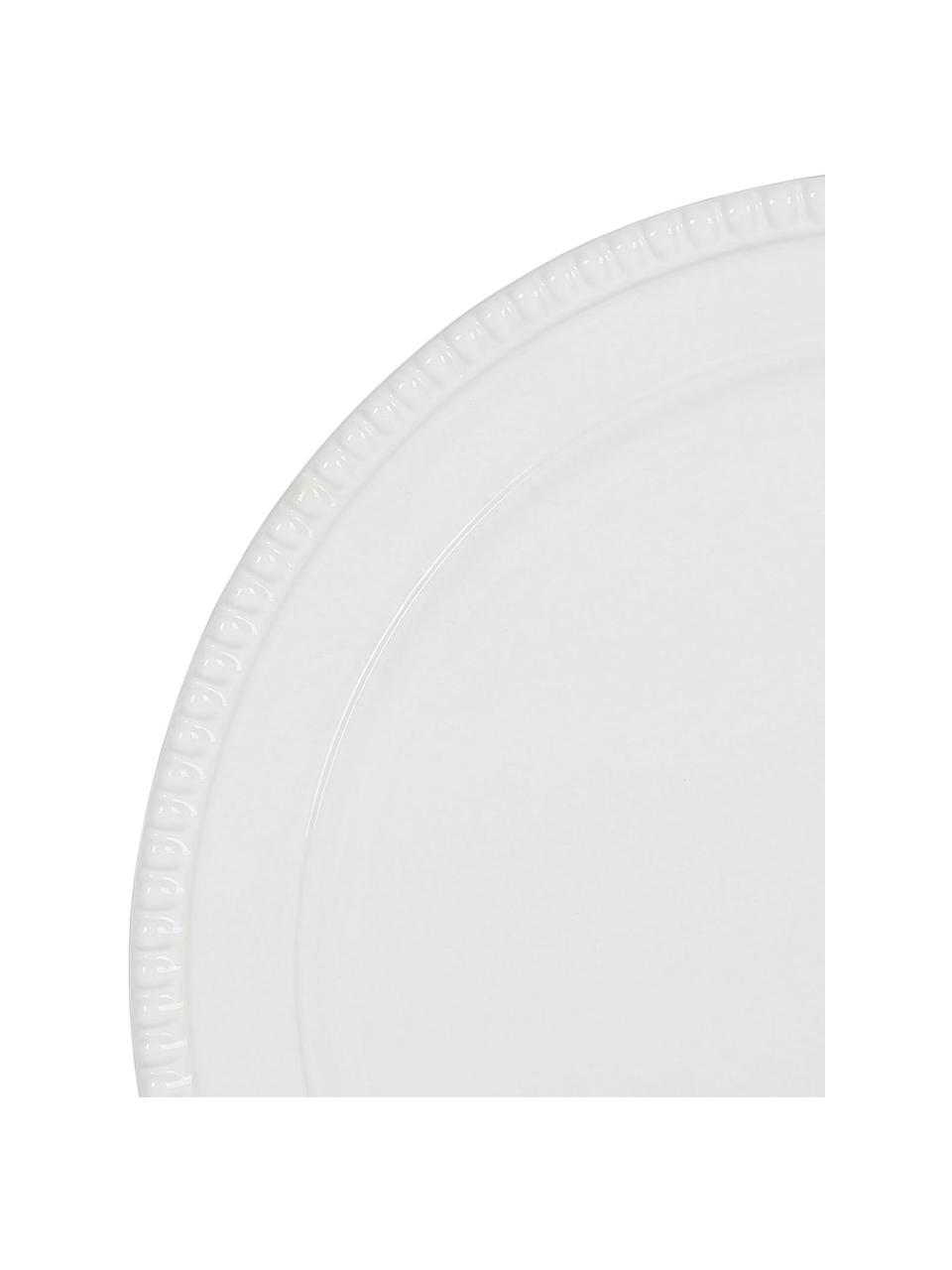 Tortenplatte Darcy, Steingut, Weiss, Ø 32 x H 10 cm
