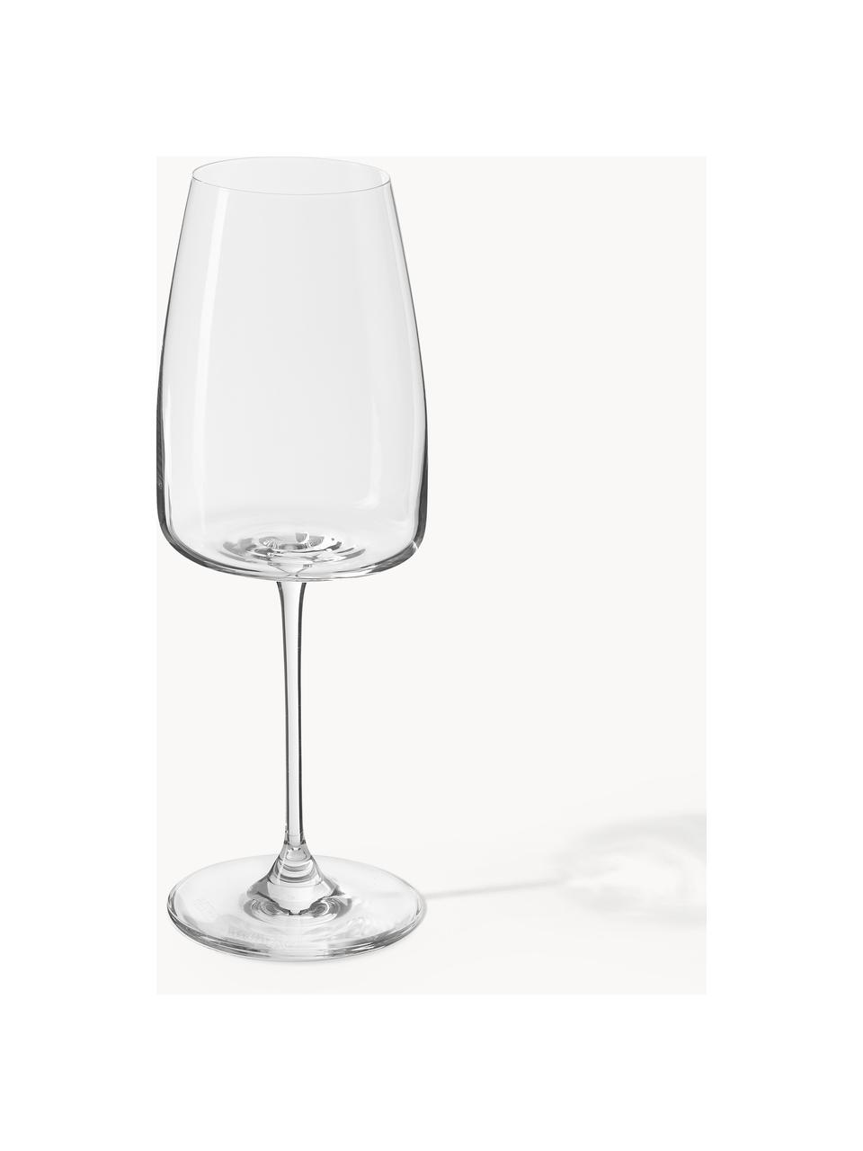 Kieliszek do białego wina ze szkła kryształowego Lucien, 4 szt., Szkło kryształowe, Transparentny, Ø 8 x W 22 cm, 420 ml