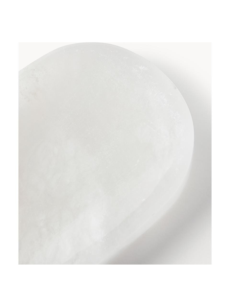 Seifenschale Valo aus Alabaster, Alabaster, Weiß, B 14 x T 10 cm