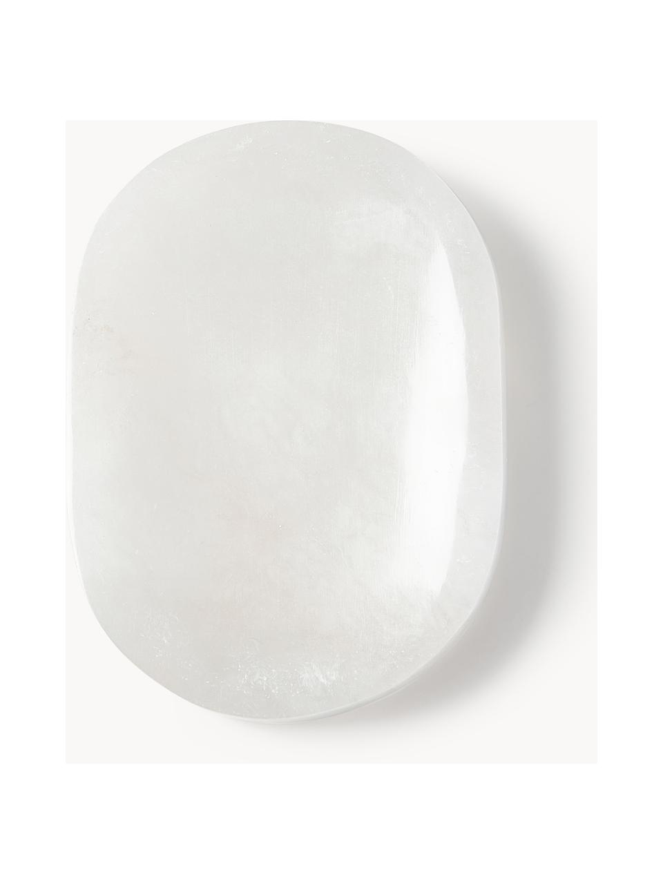 Zeepbakje Valo van albast, Alabaster, Wit, B 14 x D 10 cm