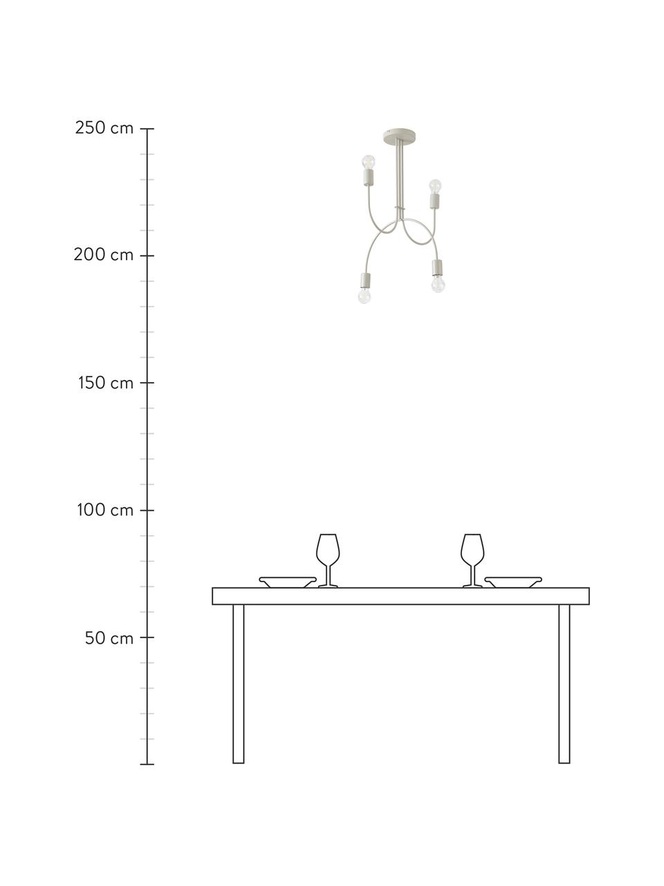 Plafonnier Bea, Beige, larg. 49 x haut. 69 cm