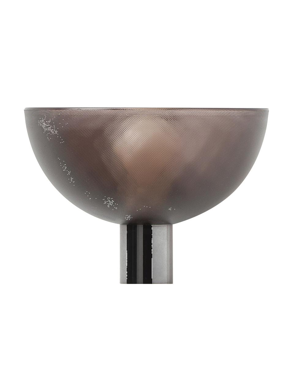 Dimbare LED wandlamp Fata, Kunststof, Bruin, chroomkleurig, B 16 x D 17 cm