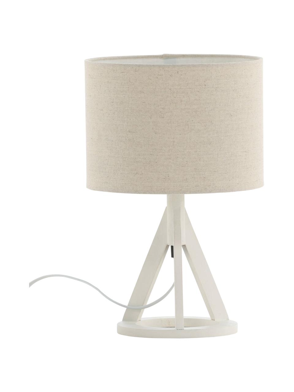 Grande lampe à poser Kona, Blanc, Ø 25 x haut. 51 cm