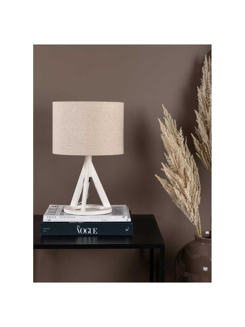 Grande lampe à poser Kona, Blanc, Ø 25 x haut. 51 cm