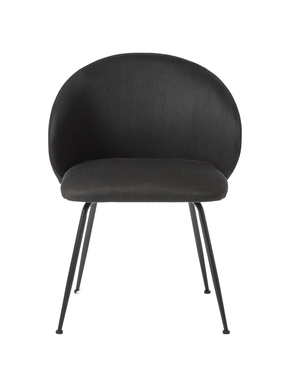 Čalouněné židle Luisa, 2 ks, Černá, Š 59 cm, H 58 cm