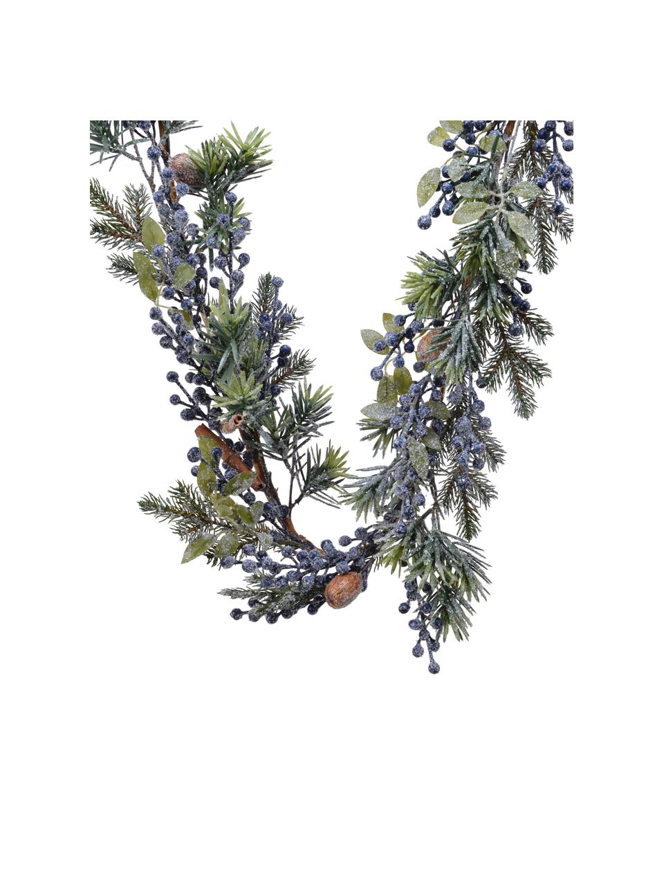 Guirlande Noël Patrick, Plastique, Vert, bleu, brun, Ø 20 x long. 180 cm