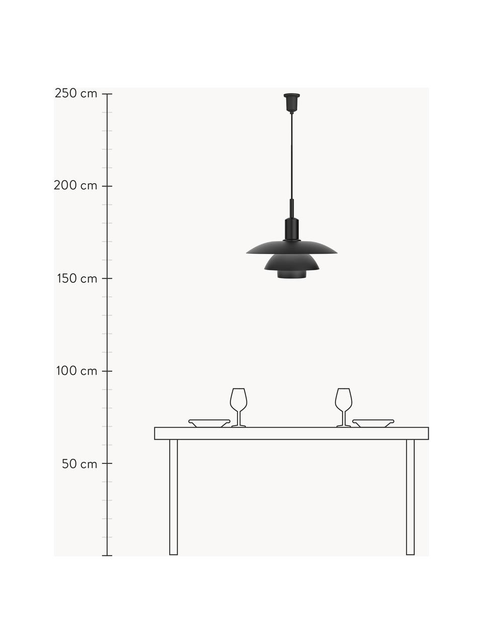 Lámpara de techo PH 5/5, Cable: cubierto en tela, Negro, Ø 50 x Al 43 cm