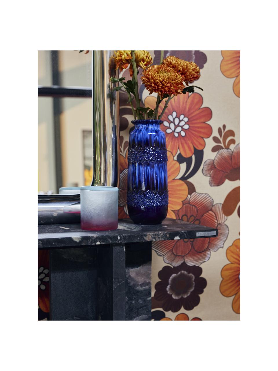 Teelichthalter Pastel, Glas, Blau- und Rosatöne, Ø 9 x H 10 cm