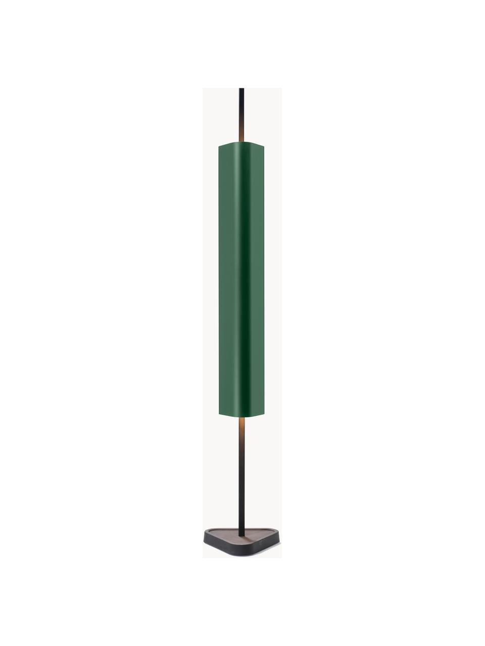 Große dimmbare LED-Tischlampe Emi, Aluminium, beschichtet, Dunkelgrün, Schwarz, B 20 x H 114 cm