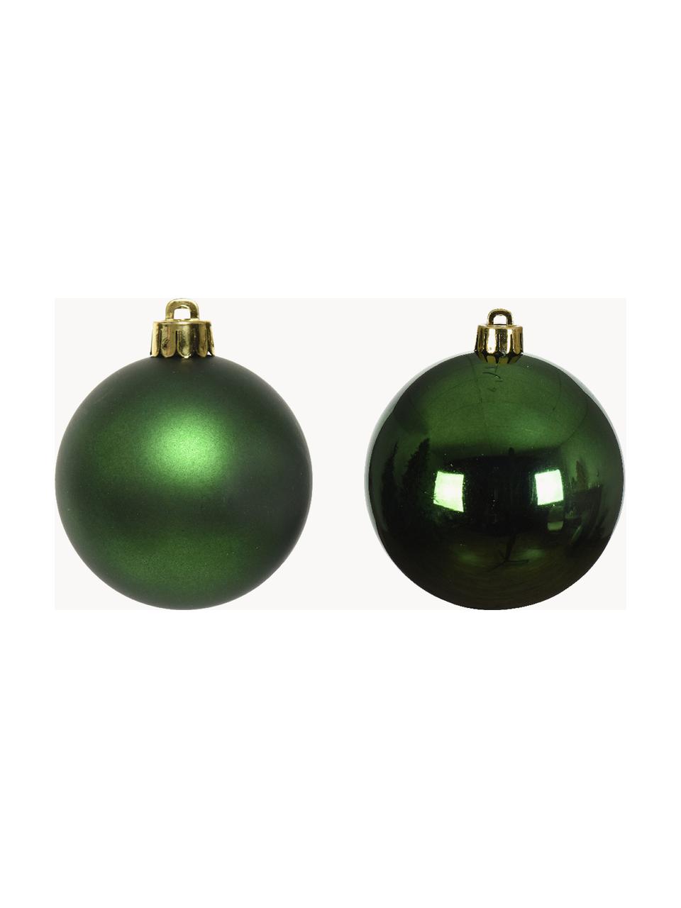 Sada vánočních ozdob lesklých/matných Evergreen, různé velikosti, Tmavě zelená, Ø 10 cm, 4 ks