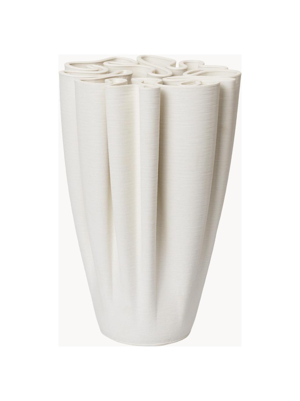 Vase en grès Dedali, haut. 25 cm, Grès cérame, Blanc cassé, Ø 17 x haut. 25 cm