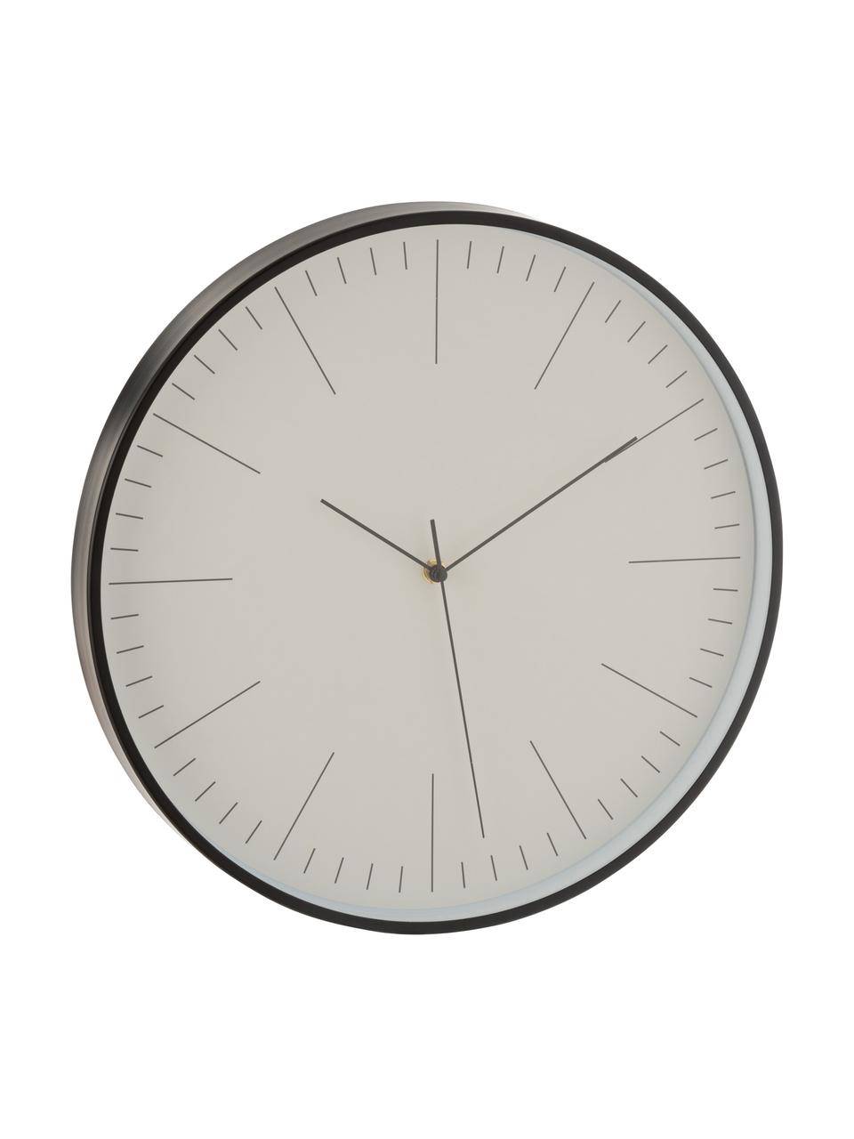 Duży zegar ścienny Gerbert, Aluminium powlekane, Czarny, Ø 40 cm