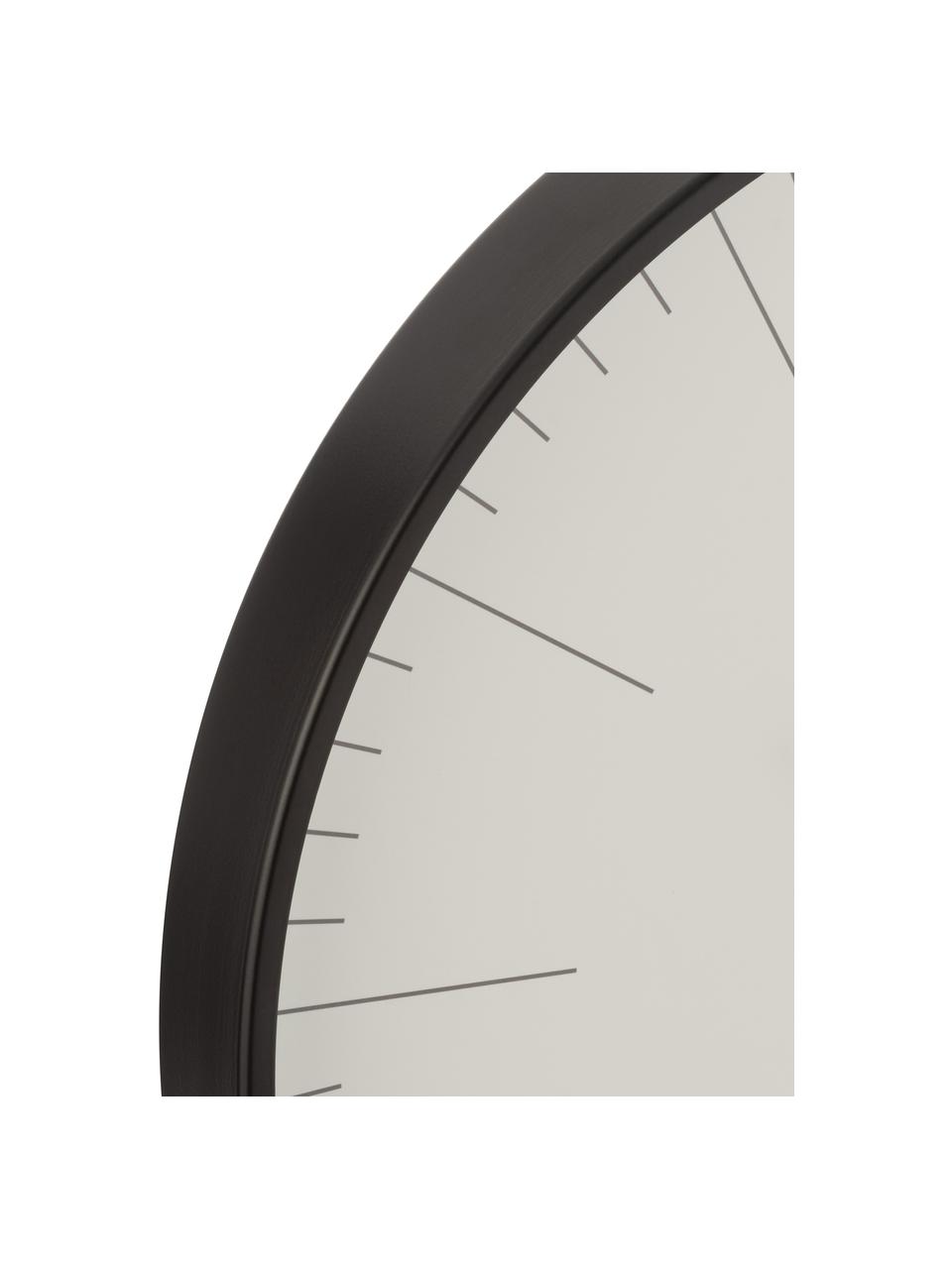 Reloj grande de pared Gerbert, Aluminio recubierto, Negro, Ø 40 cm