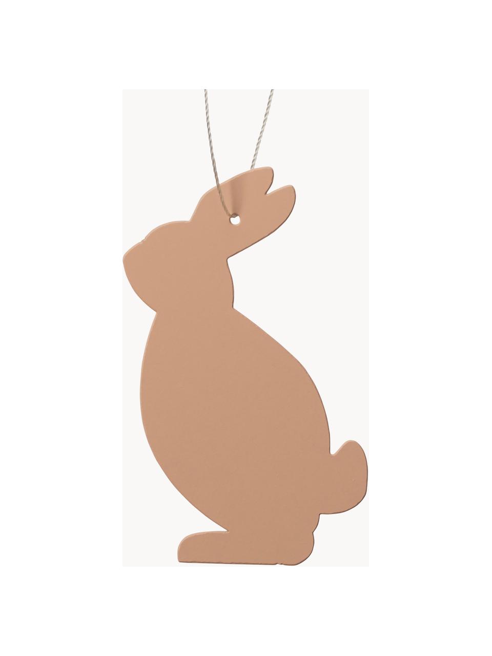 Velikonoční dekorace Hare, 4 ks, Nerezová ocel s práškovým nástřikem, Nugátová, Š 4 cm, V 6 cm