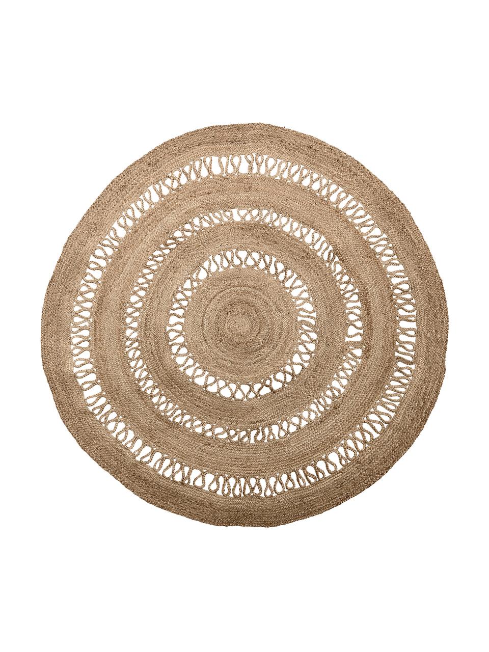 Okrągły dywan z juty w stylu boho Benita, 100% juta, Juta, Ø 182 cm (Rozmiar L)