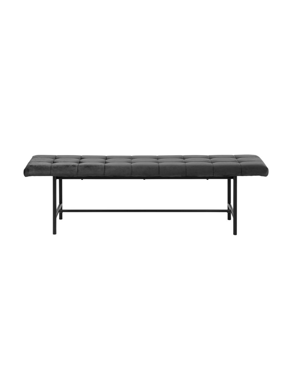 Designová čalouněná lavice ze sametu Sigfrid, Tmavě šedá, Š 160 cm, V 47 cm